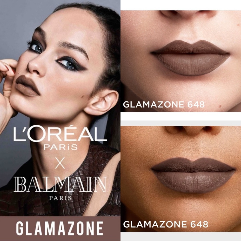 L'Oréal x Balmain 'Glamazone' Matte Color Riche Brown Lipstick (NWOB) - Picture 6 of 16